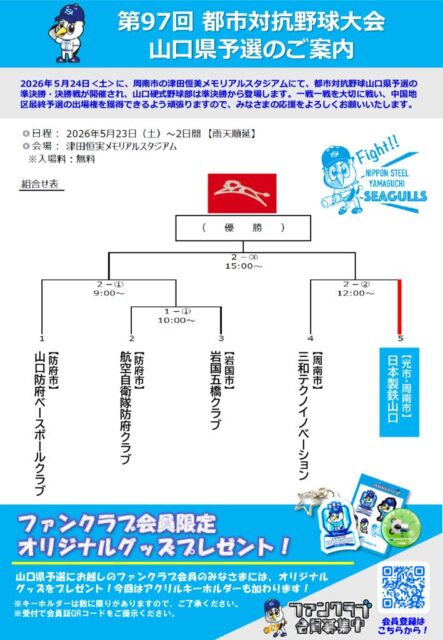 都市対抗山口県予選キャンペーンのサムネイル